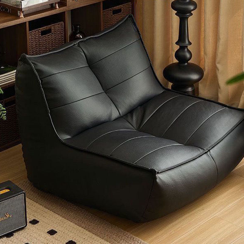 Contemporary Simplicity Rectangular Scratch-Resistant Faux Leather Accent Chair With Backrest For Living Room