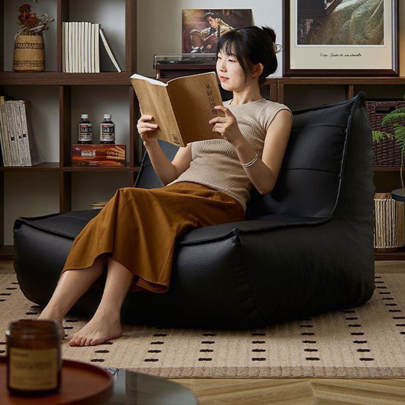 Contemporary Simplicity Rectangular Scratch-Resistant Faux Leather Accent Chair With Backrest For Living Room