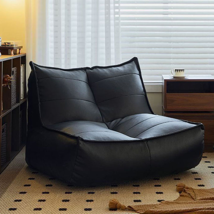 Contemporary Simplicity Rectangular Scratch-Resistant Faux Leather Accent Chair With Backrest For Living Room
