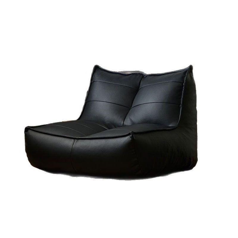 Contemporary Simplicity Rectangular Scratch-Resistant Faux Leather Accent Chair With Backrest For Living Room