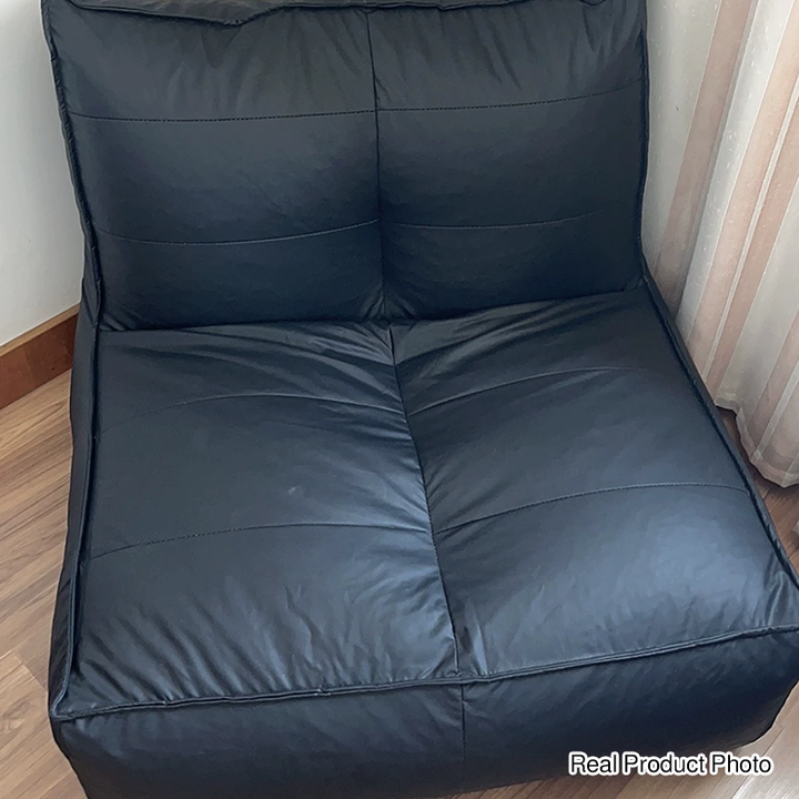 Contemporary Simplicity Rectangular Scratch-Resistant Faux Leather Accent Chair With Backrest For Living Room