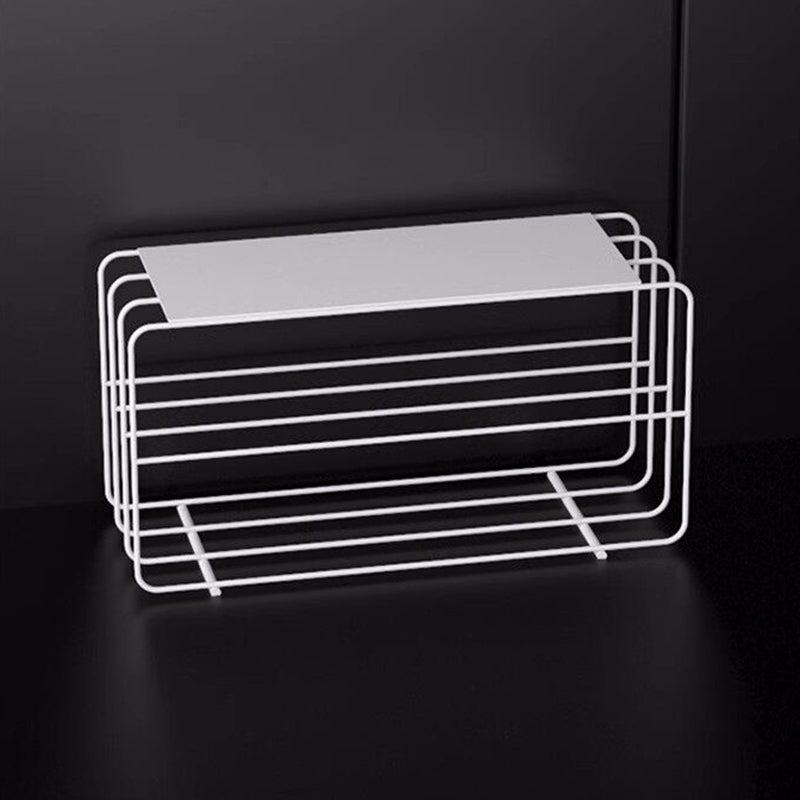Modern Minimalist Rectangular Steel &amp; Iron Shoe Bench Armless For Entryways