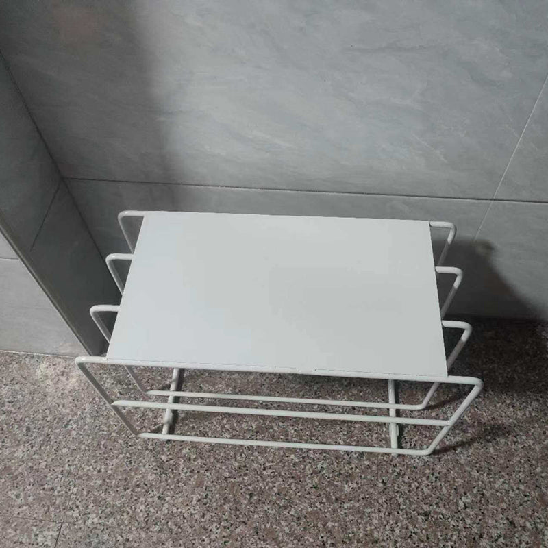 Modern Minimalist Rectangular Steel &amp; Iron Shoe Bench Armless For Entryways