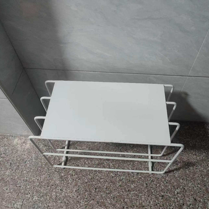 Modern Minimalist Rectangular Steel &amp; Iron Shoe Bench Armless For Entryways