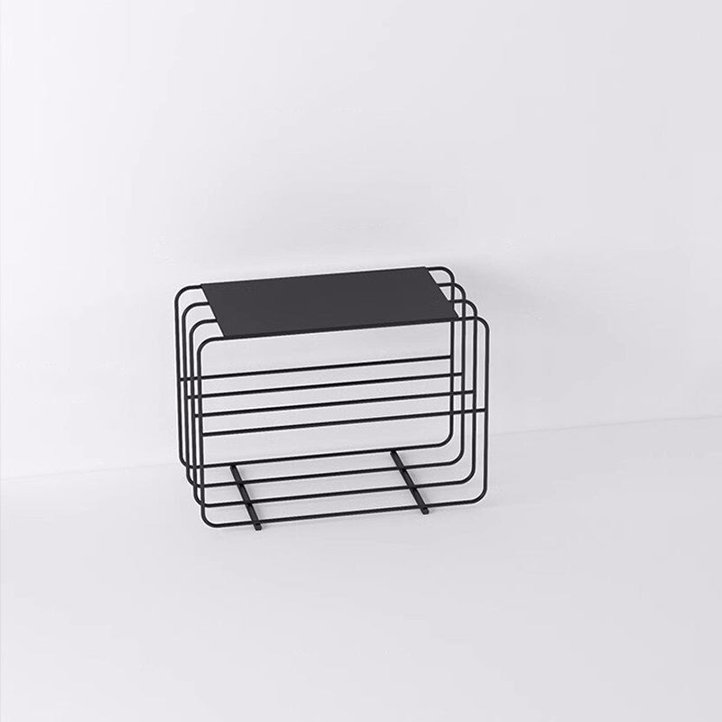 Modern Minimalist Rectangular Steel &amp; Iron Shoe Bench Armless For Entryways