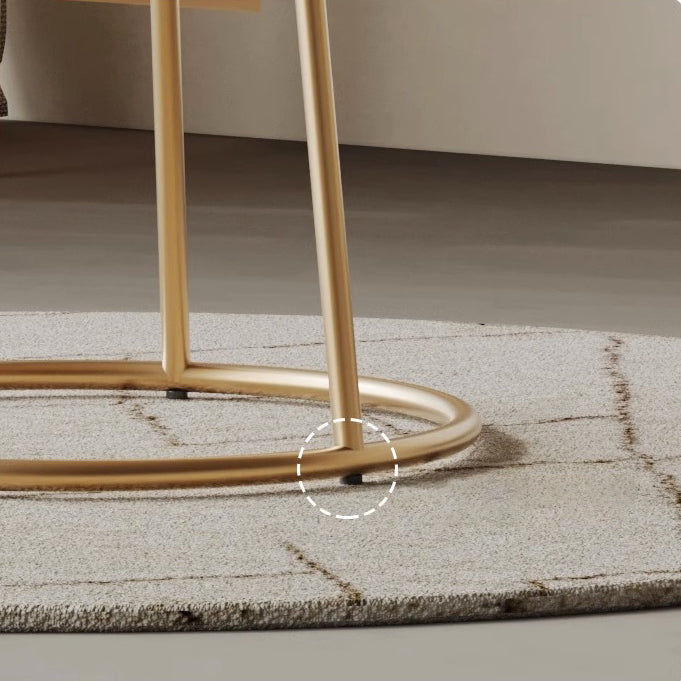 Tabouret de coiffeuse en velours floral minimaliste moderne avec cadre en acier pour chambre 