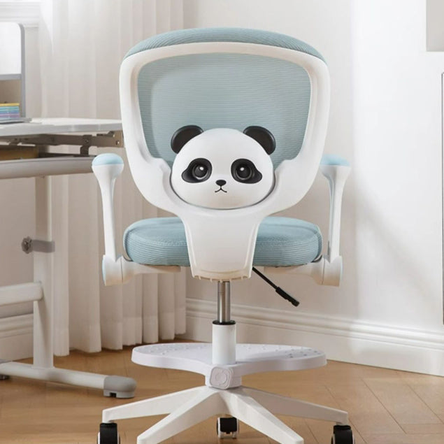 Contemporary Creative Kids Square Panda Mesh Fabric PP Hardware Desk Chair Backrest Armrest For Home Office