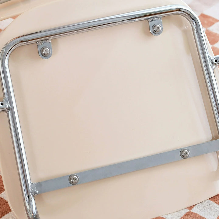 Moderner minimalistischer rechteckiger Stuhl aus PC und Eisen mit Rückenlehne und Armlehnen für das Wohnzimmer 