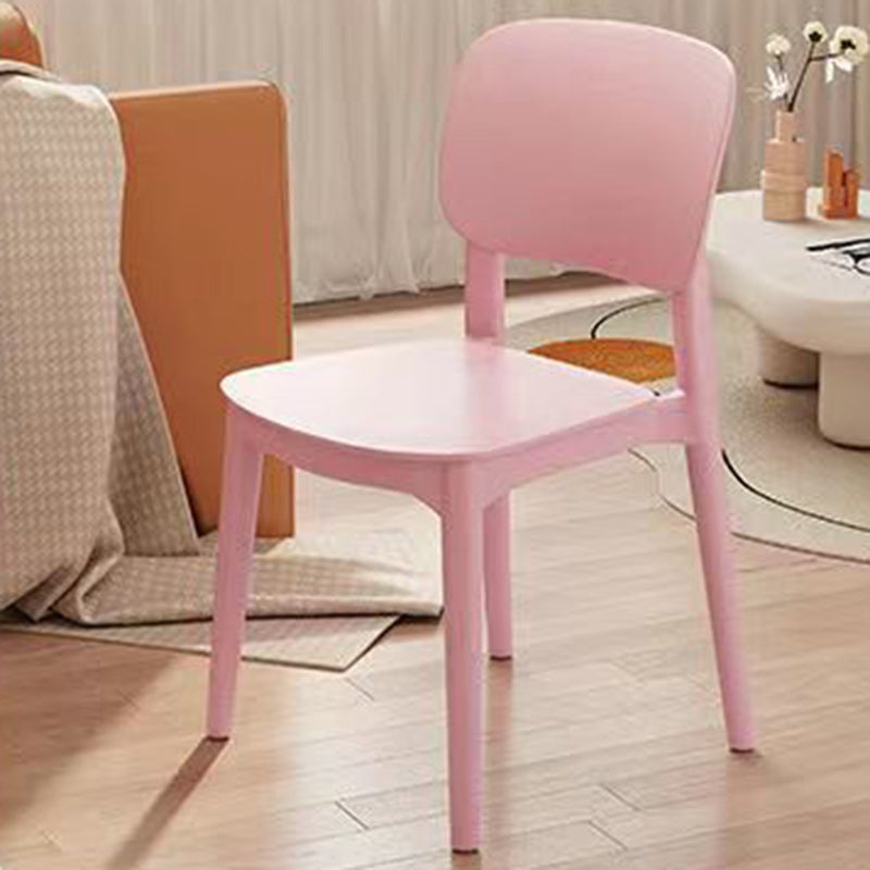 كرسي بلاستيك مربع عصري مبتكر بدون مسند ظهر لغرفة المعيشة 