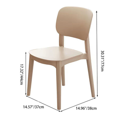 كرسي بلاستيك مربع عصري مبتكر بدون مسند ظهر لغرفة المعيشة 