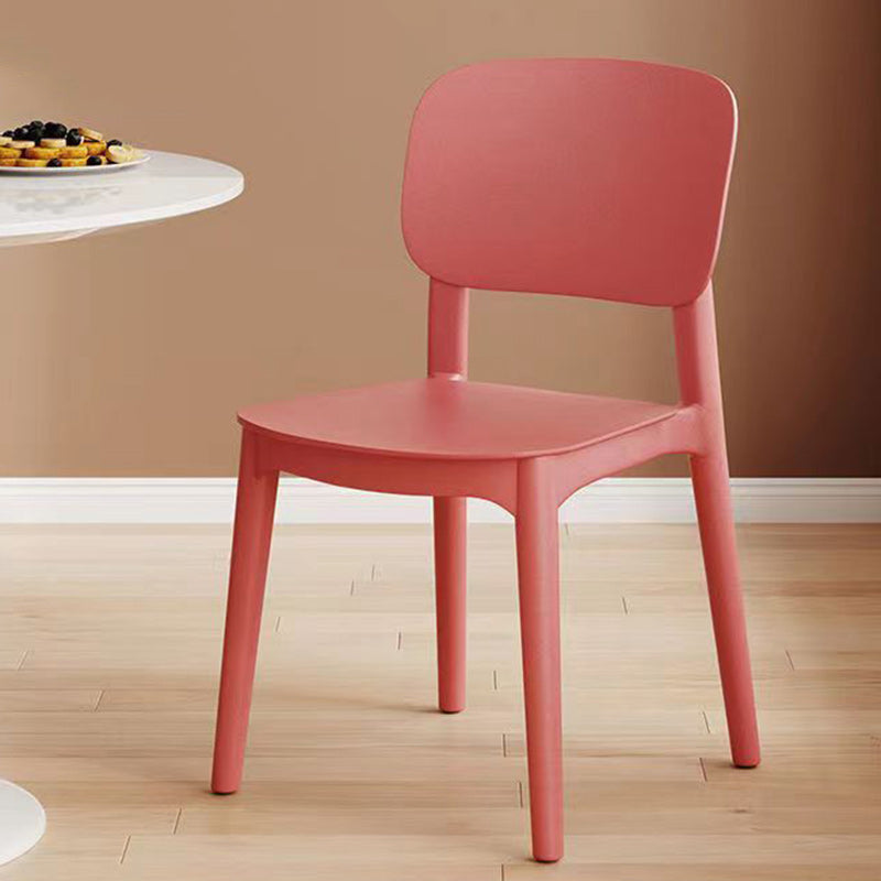 كرسي بلاستيك مربع عصري مبتكر بدون مسند ظهر لغرفة المعيشة 