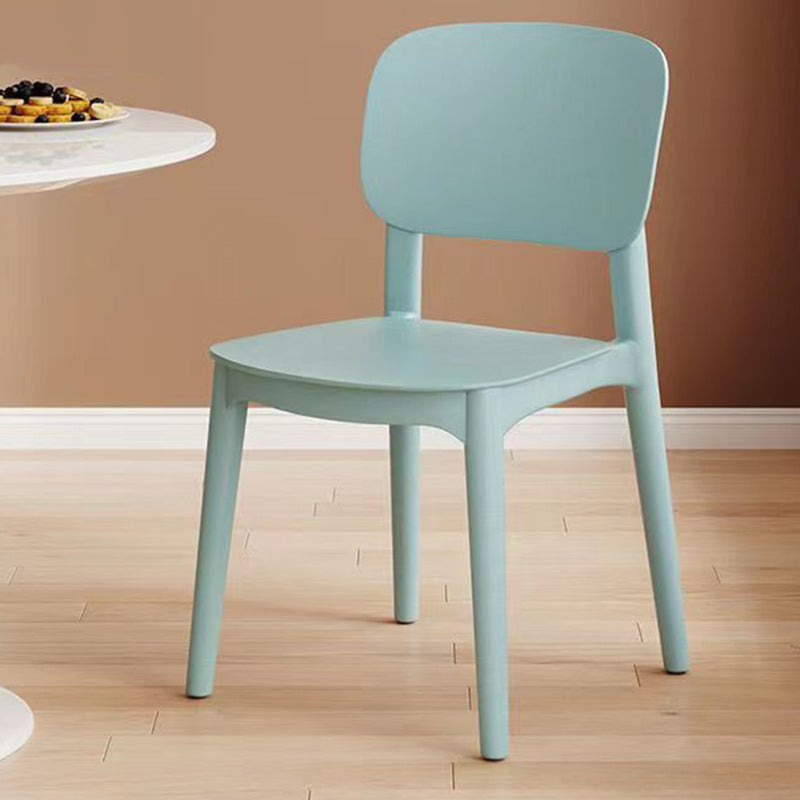 كرسي بلاستيك مربع عصري مبتكر بدون مسند ظهر لغرفة المعيشة 