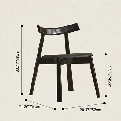 Moderner minimalistischer ovaler Holz-Mikrofaser-Lederstuhl-Rückenlehne ohne Armlehnen für das Wohnzimmer 