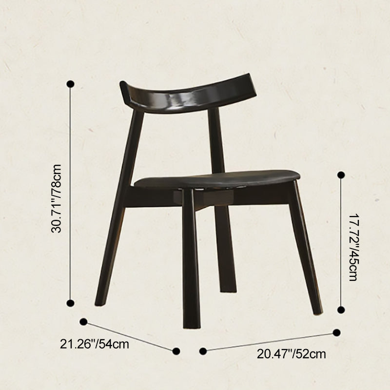 Moderner minimalistischer ovaler Holz-Mikrofaser-Lederstuhl-Rückenlehne ohne Armlehnen für das Wohnzimmer 