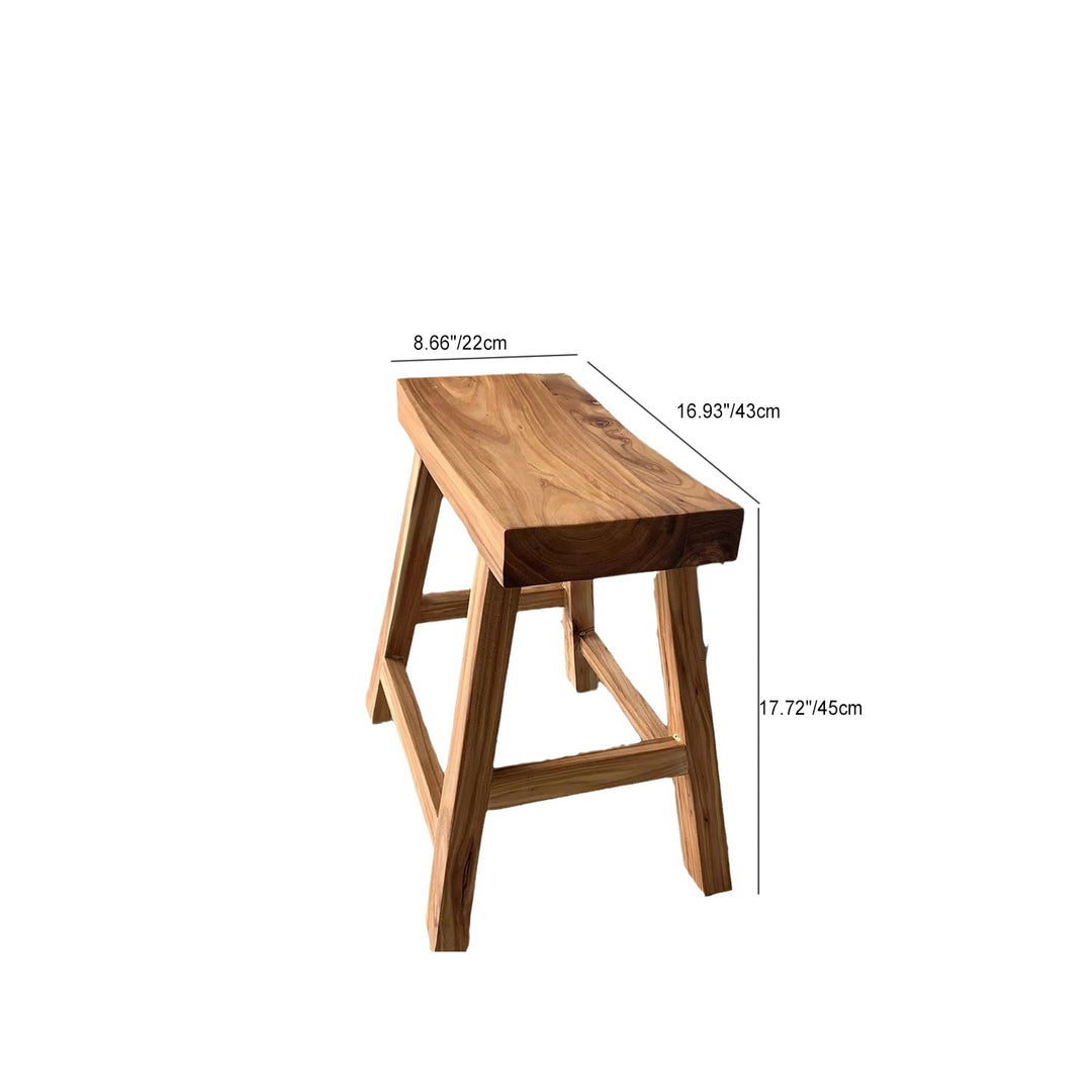 Moderner minimalistischer rechteckiger Holz-Niedrigstuhl für das Wohnzimmer 