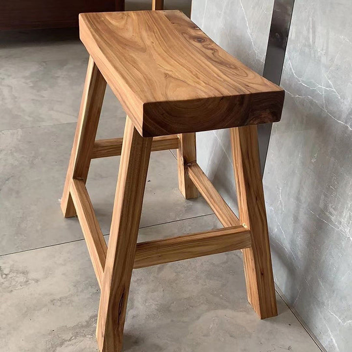 Moderner minimalistischer rechteckiger Holz-Niedrigstuhl für das Wohnzimmer 