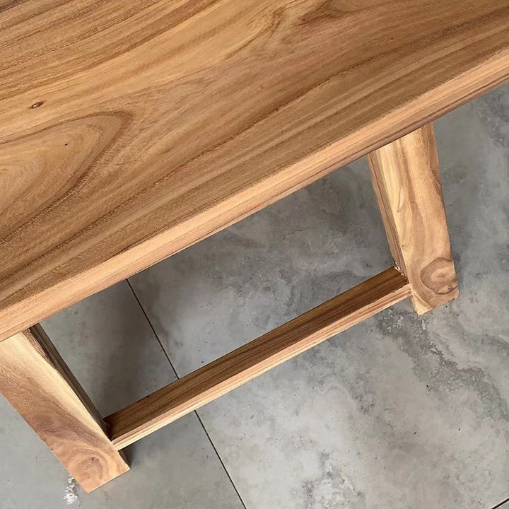 Moderner minimalistischer rechteckiger Holz-Niedrigstuhl für das Wohnzimmer 