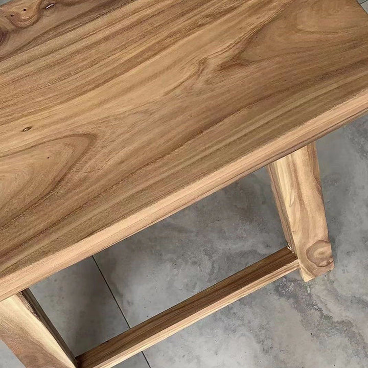 Moderner minimalistischer rechteckiger Holz-Niedrigstuhl für das Wohnzimmer 