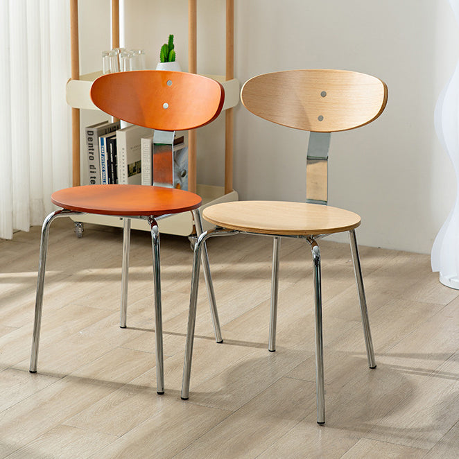 Chaise de salle à manger avec dossier en fer rembourré vintage traditionnel carré pour salle à manger 
