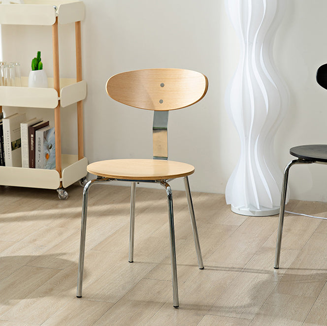 Chaise de salle à manger avec dossier en fer rembourré vintage traditionnel carré pour salle à manger 