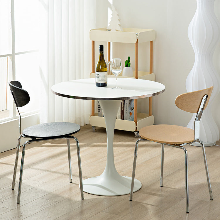 Chaise de salle à manger avec dossier en fer rembourré vintage traditionnel carré pour salle à manger 