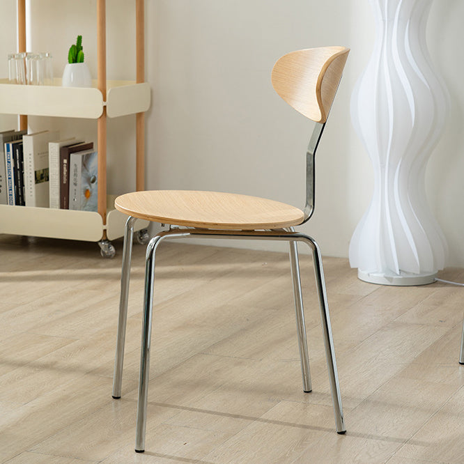 Chaise de salle à manger avec dossier en fer rembourré vintage traditionnel carré pour salle à manger 
