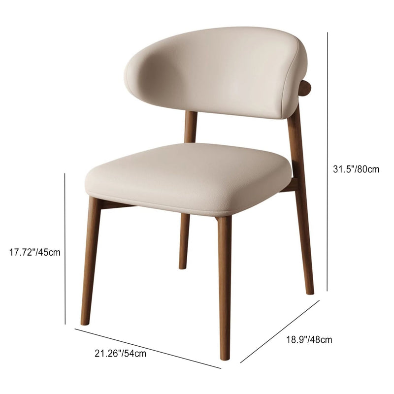 Zeitgenössischer Luxus Esszimmerstuhl mit geschwungener Rückenlehne aus PU-Leder und Carbonstahl für das Esszimmer 