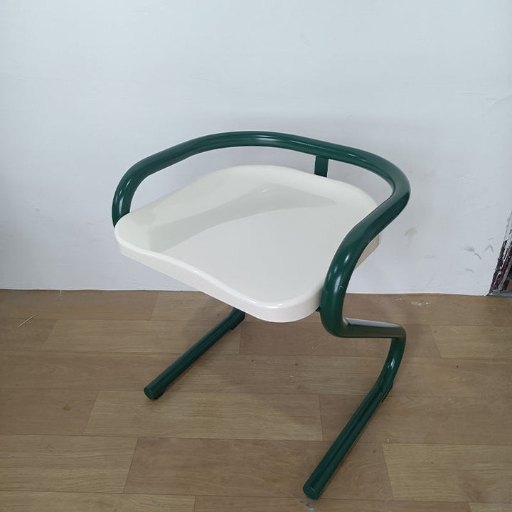 Silla de comedor sin respaldo ni brazos de hierro ABS cuadrada industrial contemporánea para comedor 