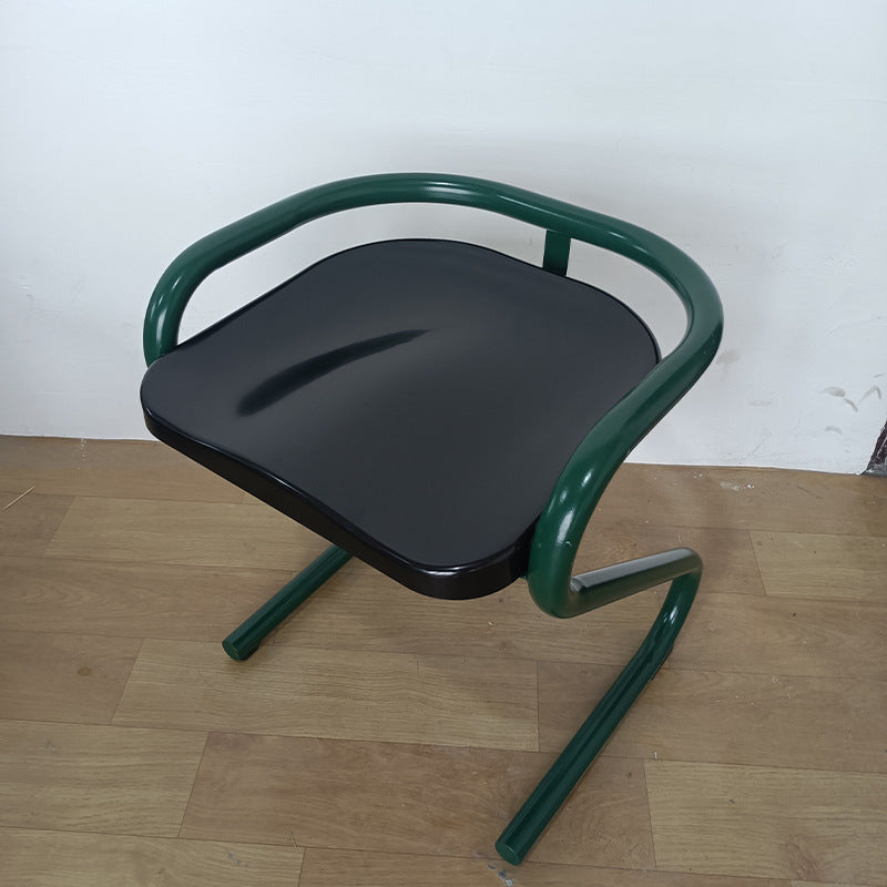 Silla de comedor sin respaldo ni brazos de hierro ABS cuadrada industrial contemporánea para comedor 
