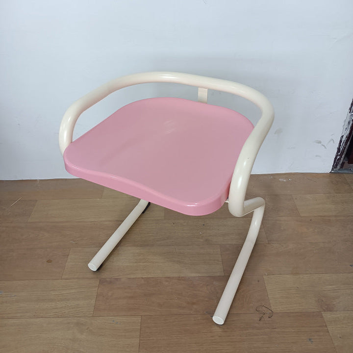 Silla de comedor sin respaldo ni brazos de hierro ABS cuadrada industrial contemporánea para comedor 