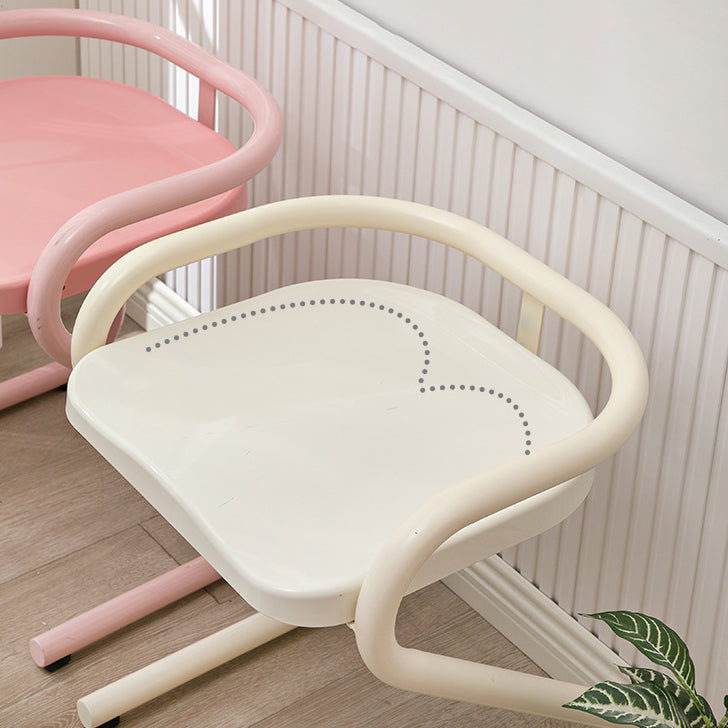 Silla de comedor sin respaldo ni brazos de hierro ABS cuadrada industrial contemporánea para comedor 