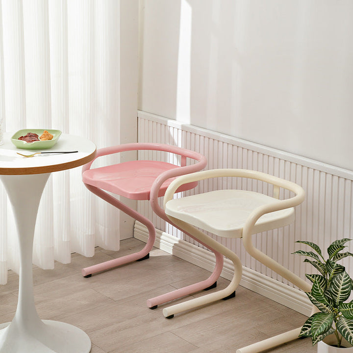Silla de comedor sin respaldo ni brazos de hierro ABS cuadrada industrial contemporánea para comedor 