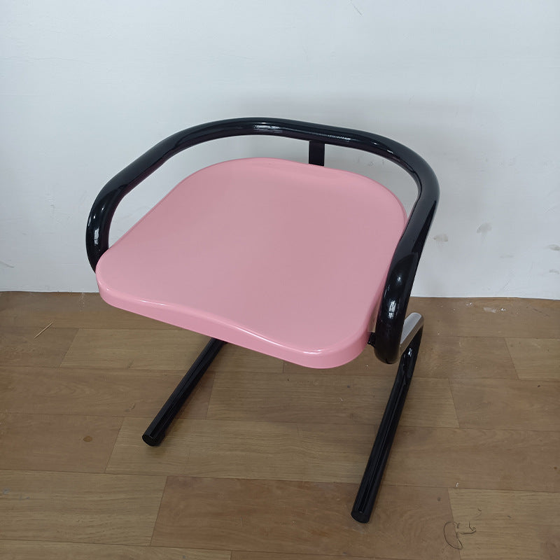 Silla de comedor sin respaldo ni brazos de hierro ABS cuadrada industrial contemporánea para comedor 