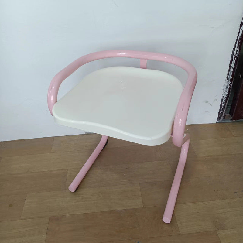 Silla de comedor sin respaldo ni brazos de hierro ABS cuadrada industrial contemporánea para comedor 