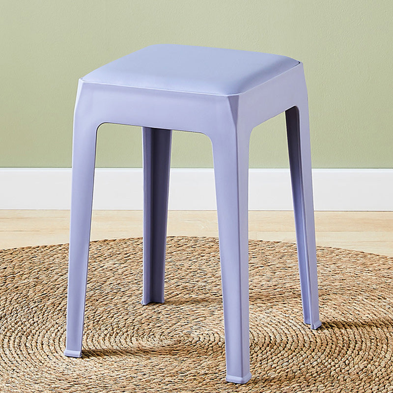 Moderner minimalistischer quadratischer Barhocker aus gepolstertem PU-Leder und PP-Kunststoff für das Esszimmer 