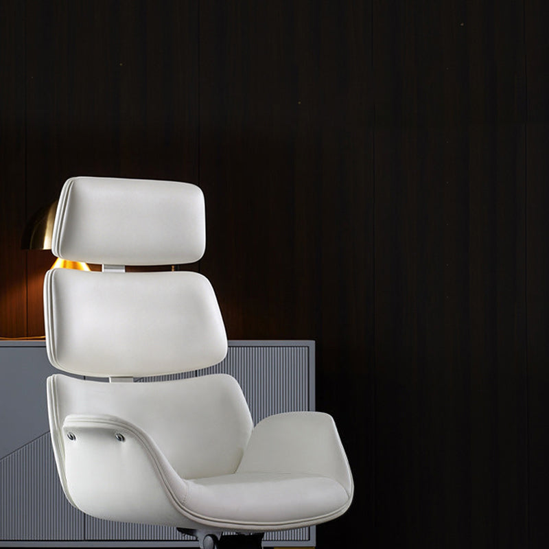Fauteuil de bureau contemporain en cuir microfibre de luxe occidental rectangulaire avec dossier segmenté et accoudoir pour bureau à domicile 