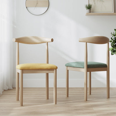 Chaise de salle à manger rembourrée en cuir PU en lin carré rétro traditionnel avec dossier pour salle à manger 