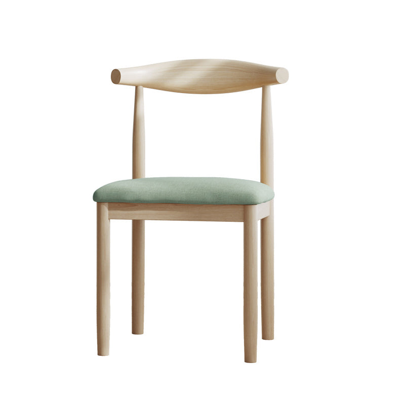 Chaise de salle à manger rembourrée en cuir PU en lin carré rétro traditionnel avec dossier pour salle à manger 