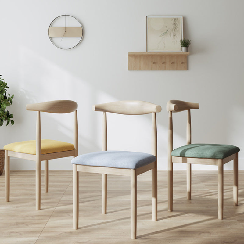 Chaise de salle à manger traditionnelle vintage Cow Corner Square rembourrée en acier au carbone avec dossier 