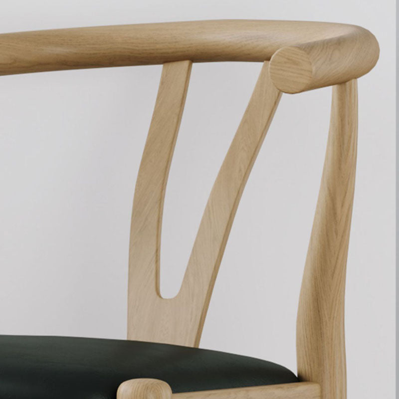 Chaise de salle à manger en cuir en acier au carbone ronde vintage traditionnelle avec dossier pour salle à manger 