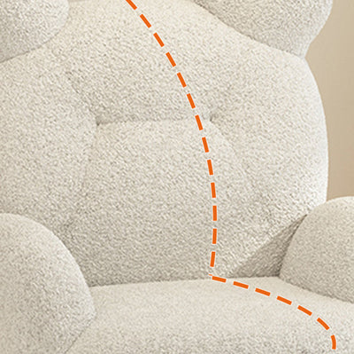 Silla de acento de cachemira con respaldo y reposabrazos para niños creativos contemporáneos en forma de oso y cordero para sala de estar 