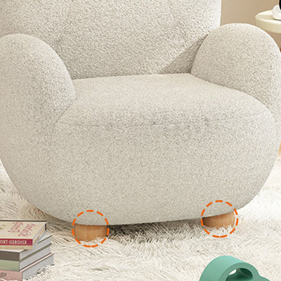 Silla de acento de cachemira con respaldo y reposabrazos para niños creativos contemporáneos en forma de oso y cordero para sala de estar 