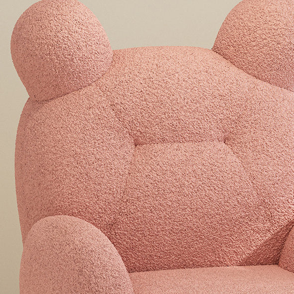 Silla de acento de cachemira con respaldo y reposabrazos para niños creativos contemporáneos en forma de oso y cordero para sala de estar 
