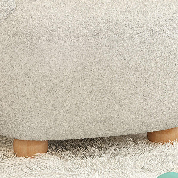 Silla de acento de cachemira con respaldo y reposabrazos para niños creativos contemporáneos en forma de oso y cordero para sala de estar 