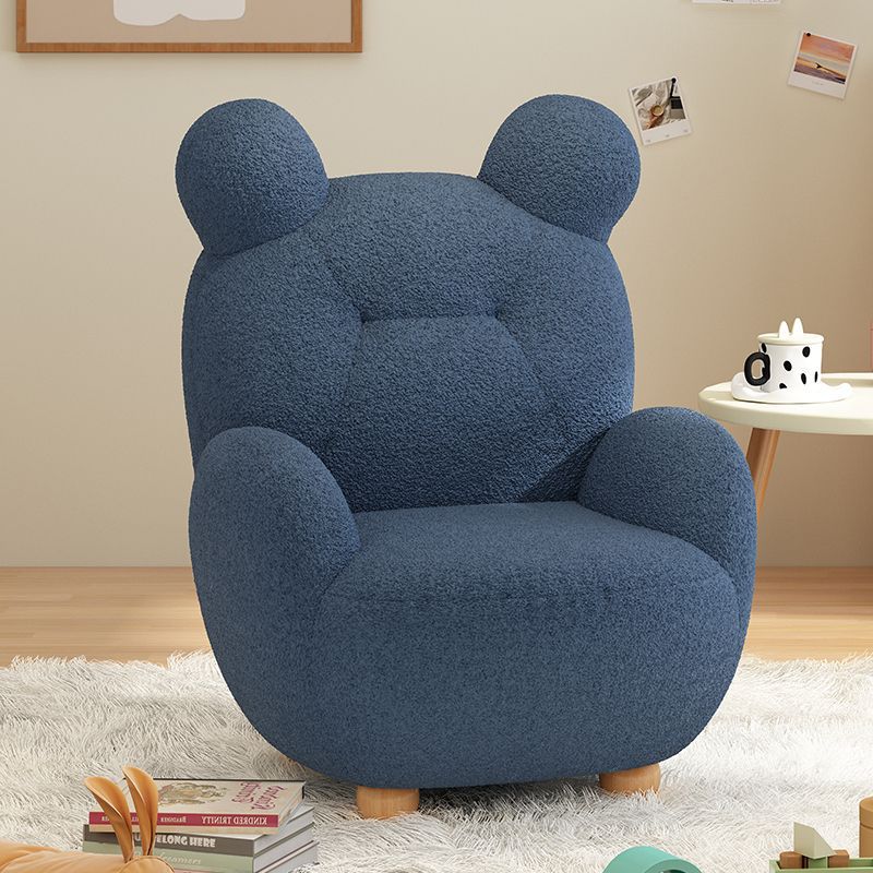 Silla de acento de cachemira con respaldo y reposabrazos para niños creativos contemporáneos en forma de oso y cordero para sala de estar 