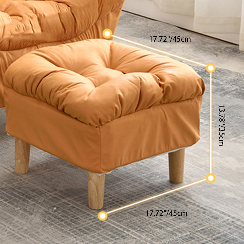 Sillón auxiliar rectangular moderno y minimalista de tela sherpa de tejido sintético, con estructura de acero y madera, respaldo y reposapiés, para sala de estar 