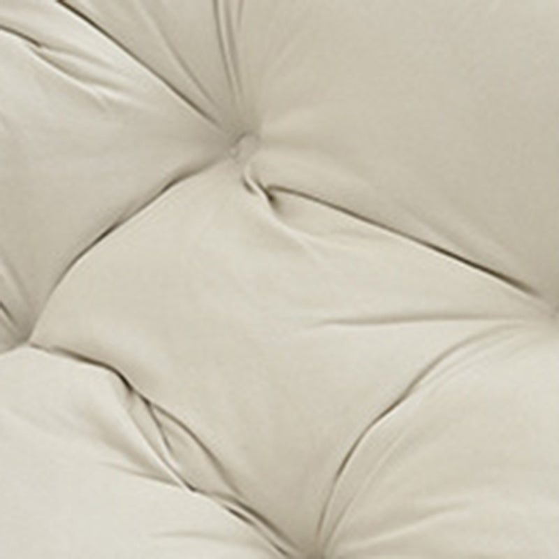 Sillón auxiliar rectangular moderno y minimalista de tela sherpa de tejido sintético, con estructura de acero y madera, respaldo y reposapiés, para sala de estar 