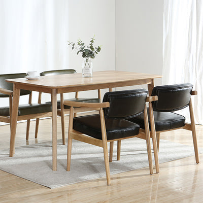 Silla de comedor de plástico de ratán cuadrada nórdica contemporánea con respaldo y reposabrazos para comedor 