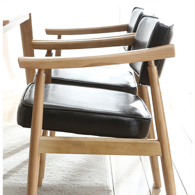 Silla de comedor de plástico de ratán cuadrada nórdica contemporánea con respaldo y reposabrazos para comedor 