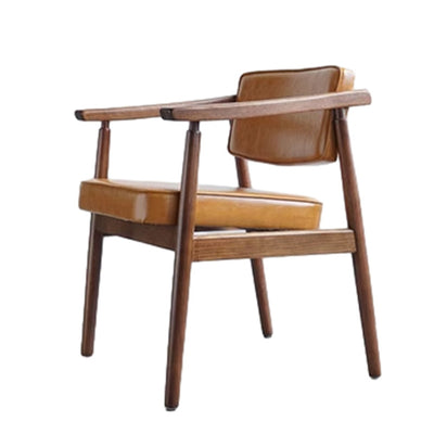 Silla de comedor de plástico de ratán cuadrada nórdica contemporánea con respaldo y reposabrazos para comedor 